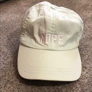 pastel green baseball cap